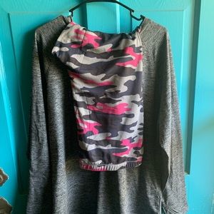 Cuddleduds women’s PJ set - grey and pink camo  xxl